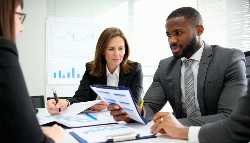 Professional tax consultants working together at Dollars-4-Dollars Tax Consultants LLC